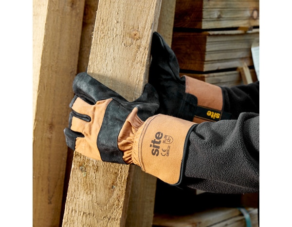 Gants de manutention en cuir doublure polaire - T9 - Site - Brico Dépôt