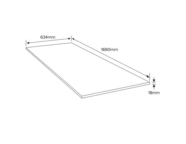 Dalle plancher OSB2 intérieur 1690 x 634 mm - Épaisseur 18 mm - Brico Dépôt