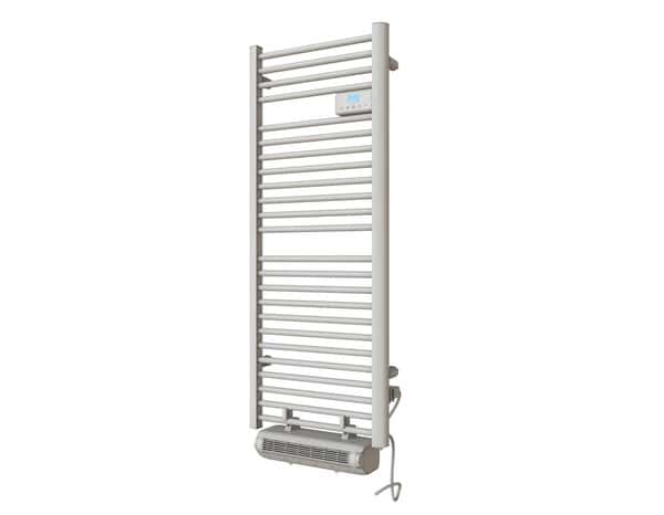 Sèche serviette électrique avec soufflerie 500 W + 1000 W "ACILIA" blanc - Brico Dépôt