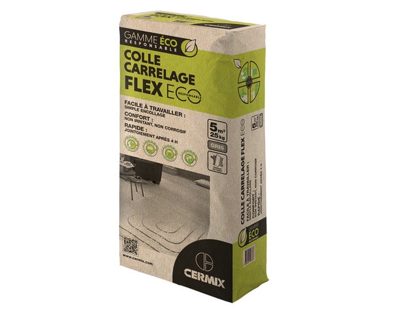 Colle carrelage Flex "Éco-responsable" blanc - sac de 25 kg - Brico Dépôt