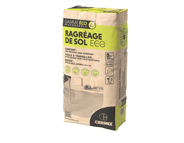 Ragréage de sol "Éco-responsable" blanc - sac de 25 kg - Brico Dépôt