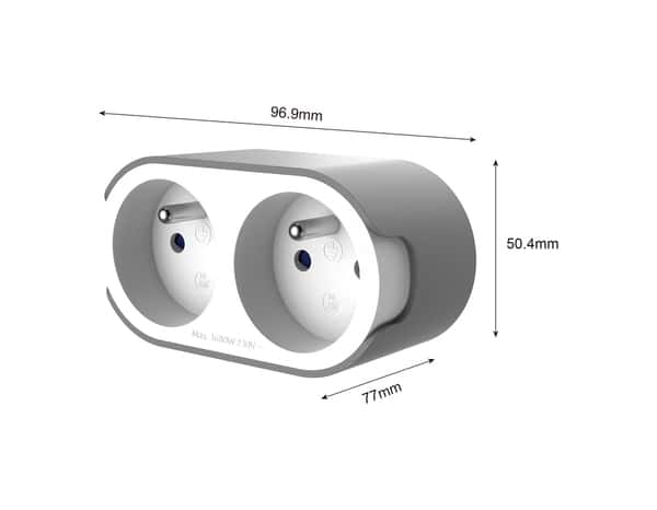 Biplite 2x16A blanc et gris - Bodner - Brico Dépôt