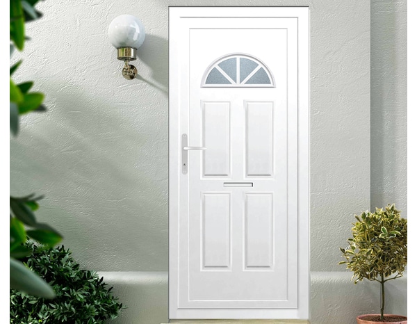 Porte d'entrée gauche blanc l. 85 x H.218 cm - Brico Dépôt