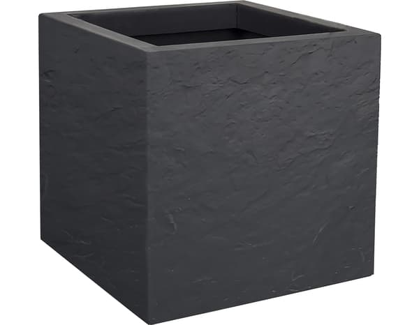 Pot carré Volcania anthracite 30 x 30 cm 21L - Brico Dépôt