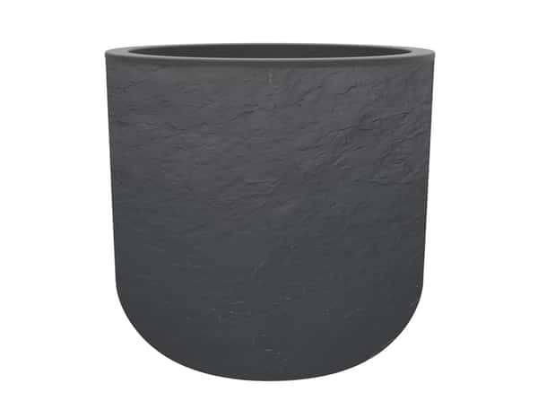 Pot rond Volcania Anthracite 50 cm 67L - Brico Dépôt