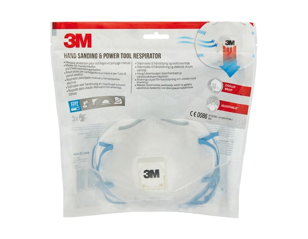 Lot de 3 masques coques FFP2 avec valve - 3M - Brico Dépôt