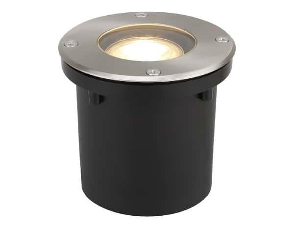 Spot exterieur rond GU10 chrome "Carpina" - Blooma - Brico Dépôt