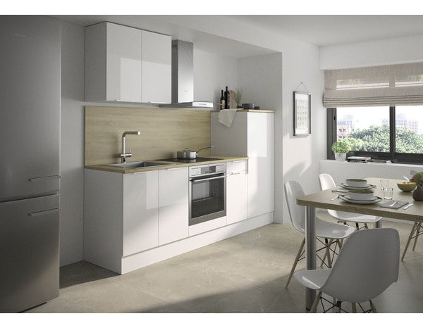 Cuisine en kit "Sienna" coloris blanc - l.2,40 m - Brico Dépôt