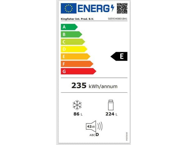 Réfrigérateur/congélateur pose libre en inox 70/30 - 310 L - Cooke and Lewis - Brico Dépôt