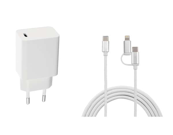 Kit câble USB + chargeur rapide - Brico Dépôt