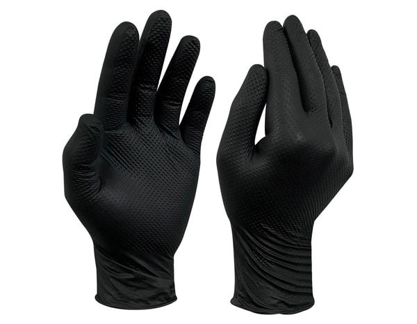 Lot de 50 gants jetables nitrile noirs - taille 9 - Site - Brico Dépôt