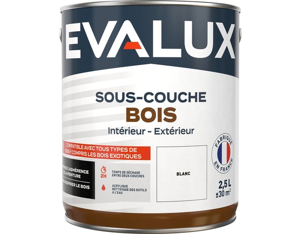 Sous couche bois 2,5 L - Evalux - Brico Dépôt