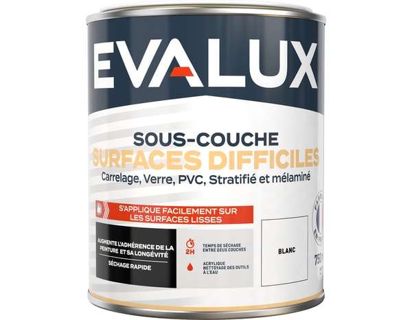 Sous couche surfaces diffciles 0,75 L - Evalux - Brico Dépôt