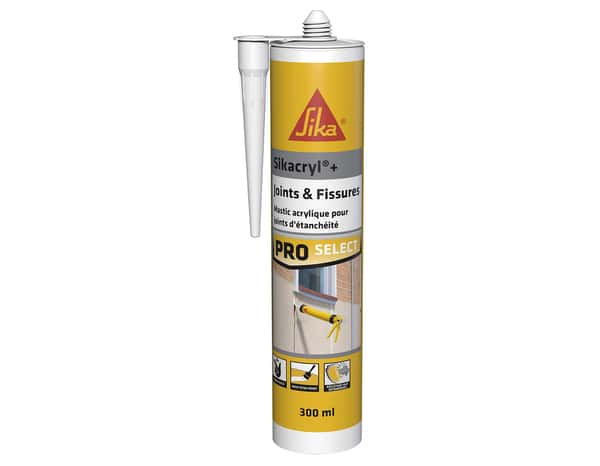 Lot de 3 cartouches mastic acrylique 300 ml - Sika - Brico Dépôt