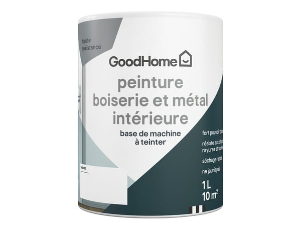 Peinture boiserie et métal intérieure coquille d'oeuf velours 1 L Base C - GoodHome - Brico Dépôt