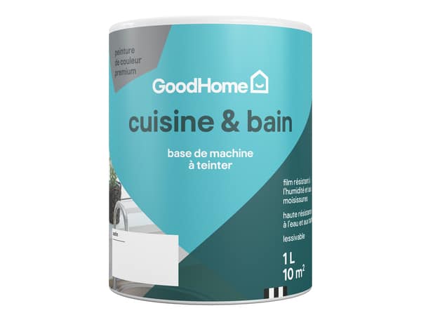 Peinture cuisine & bain 1L satin Base C - GoodHome - Brico Dépôt