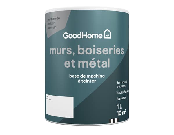 Peinture murs, boiseries et métal mat 1 L Base A - GoodHome - Brico Dépôt