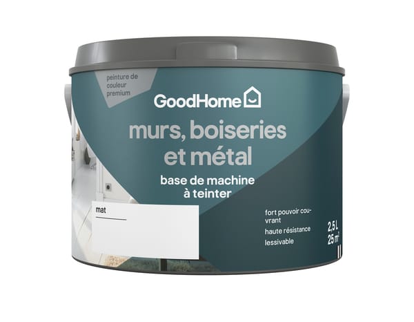 Peinture murs, boiseries et métal mat 2,5 L Base B - GoodHome - Brico Dépôt