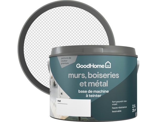 Peinture murs, boiseries et métal mat 2,5 L Base B - GoodHome - Brico Dépôt