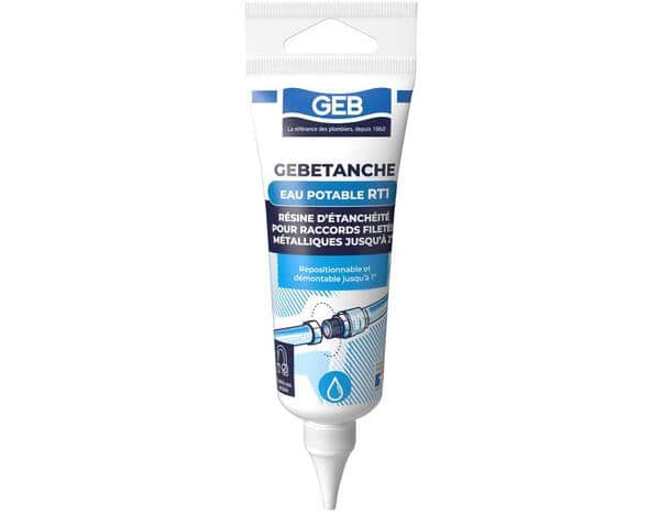 Tube de 50 ml de résine Gebetanche eau potable RT1 - GEB - Brico Dépôt