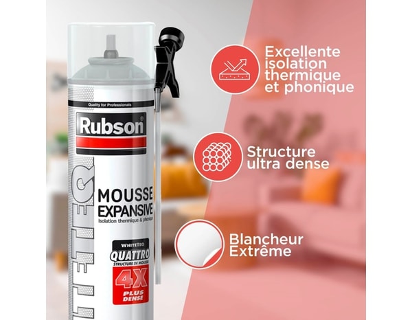 Mousse expansive thermique et phonique - 750 ml - Rubson - Brico Dépôt