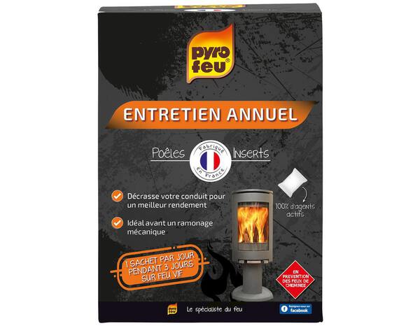 Sachet de ramonage pour entretien annuel - 3 x 250 g - Pyrofeu - Brico Dépôt