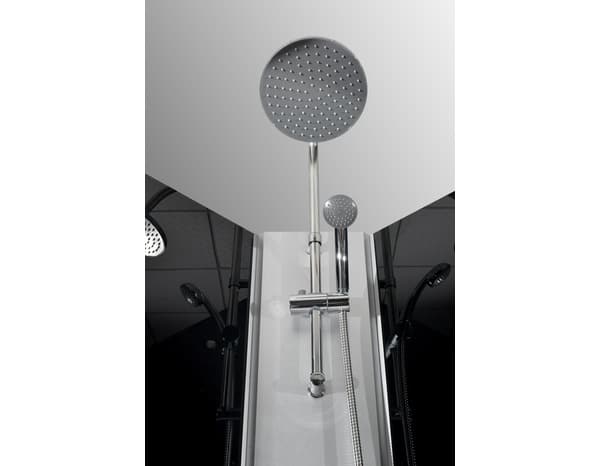 Cabine de douche pentagonale 85 x 85 cm Black Silver - Brico Dépôt