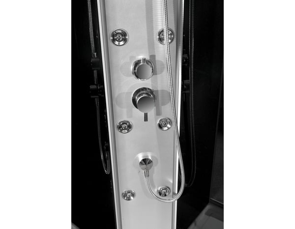 Cabine de douche pentagonale 85 x 85 cm Black Silver - Brico Dépôt