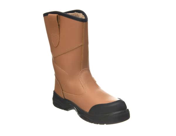 Bottes de sécurité fourrées en cuir crème "Rigger" - T 45 - Site - Brico Dépôt