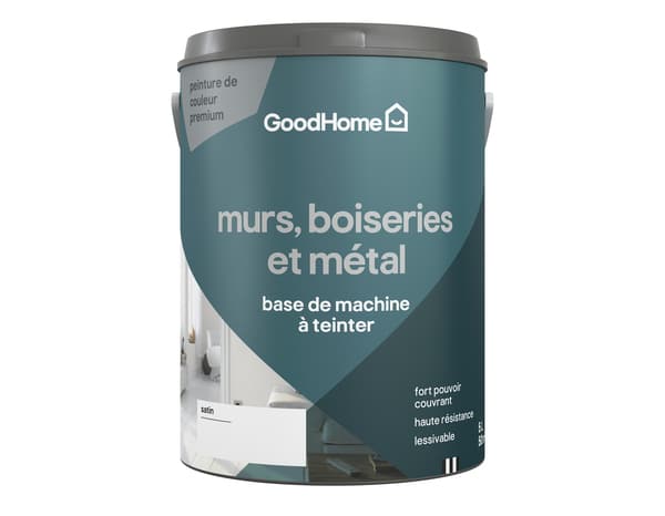 Peinture murs, boiseries et métal satin 5 L Base B - GoodHome - Brico Dépôt