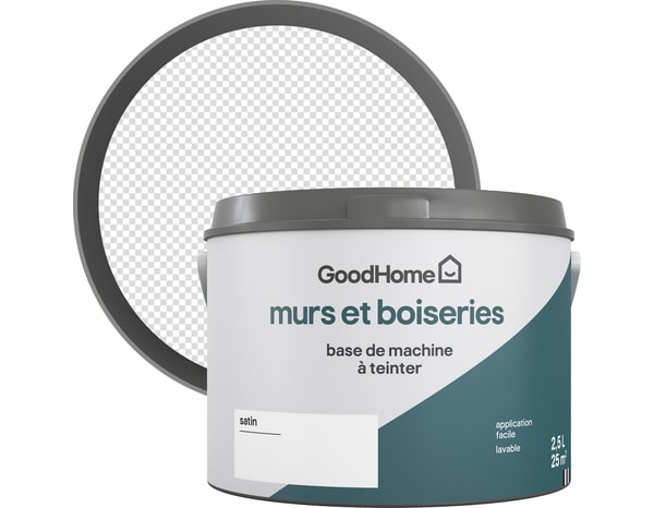 Peinture murs, boiseries et métal satin 2,5 L Base C - GoodHome - Brico Dépôt