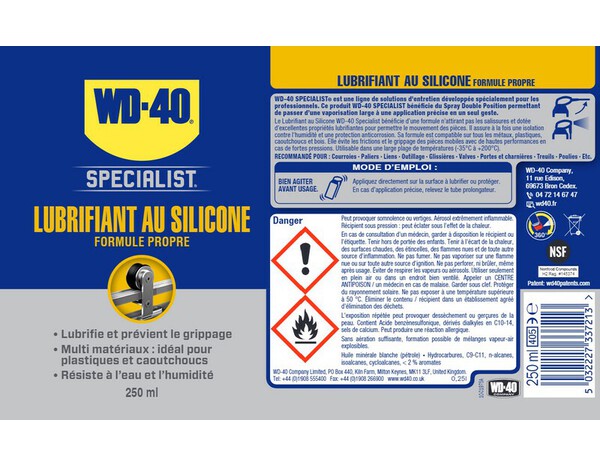 Wd40 specialist lubrifiant silicone 250 ml - WD40 - Brico Dépôt