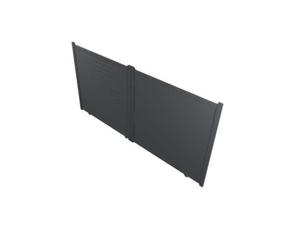 Portail coulissant aluminium gris anthracite "Santos" - L. 3,75 x H. 1,80 m - Brico Dépôt