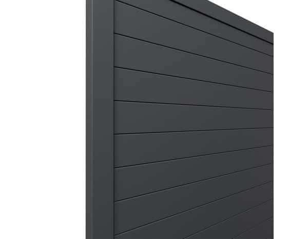 Portail coulissant aluminium gris anthracite "Santos" - L. 3,75 x H. 1,80 m - Brico Dépôt