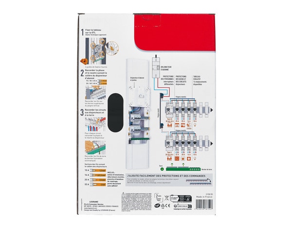 Tableau monté câblé 2 rangées 26 modules T1/T2 - Legrand - Brico Dépôt