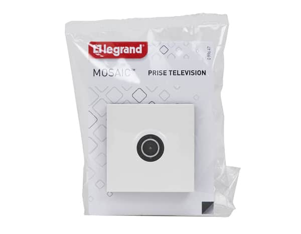 Prise TV mâle 2 modules "Mosaic" - Legrand - Brico Dépôt