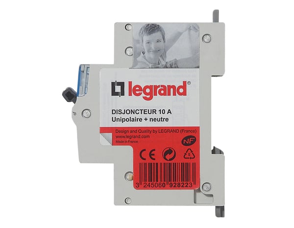 Disjoncteur phase neutre peignable 10A - Legrand - Brico Dépôt