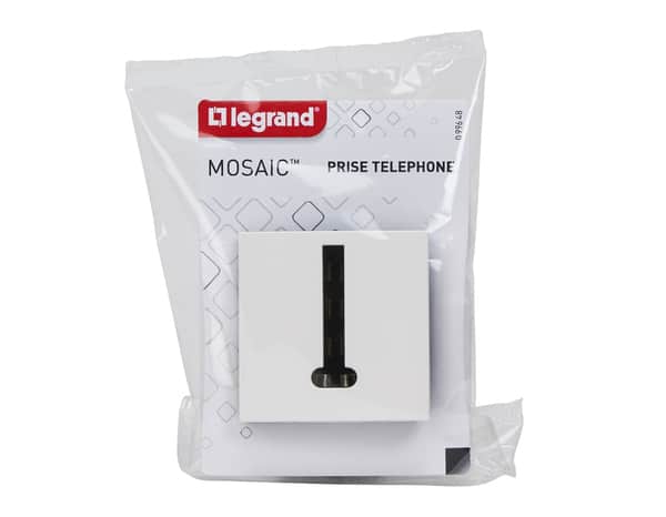 Prise téléphone en T 2 modules "Mosaic" - Legrand - Brico Dépôt