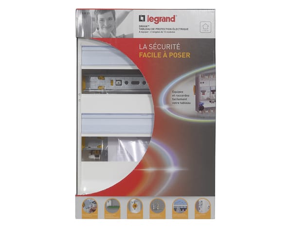 Coffret nu 2 rangées 26 modules - Legrand - Brico Dépôt