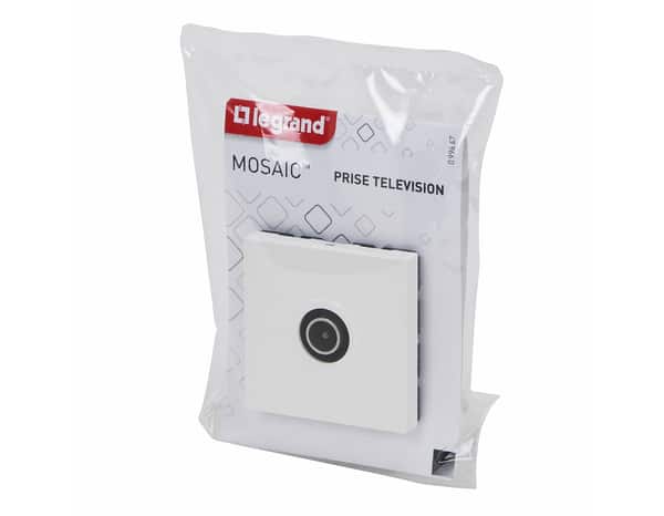 Prise TV mâle 2 modules "Mosaic" - Legrand - Brico Dépôt