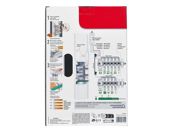 Tableau monté câblé 2 rangées 26 modules T3 - Legrand - Brico Dépôt