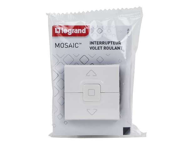 Interrupteur volet roulant 2 modules "Mosaic" - Legrand - Brico Dépôt