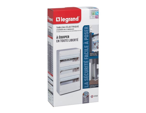 Coffret nu - 39 modules - 3 rangées - Legrand - Brico Dépôt