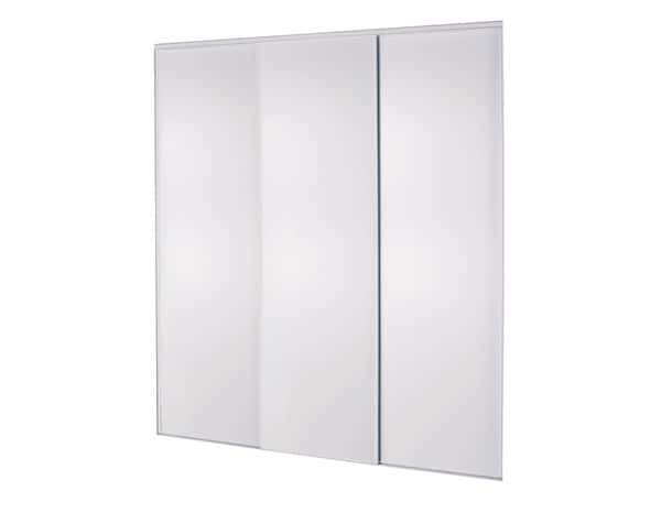 Lot de 3 portes de placard coulissantes décor blanc H. 250 x L. 210 cm - Brico Dépôt