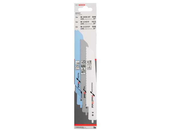 Kit de 3 lames égoïne bois et métal 235 mm pour PFZ 500 E - Bosch - Brico Dépôt