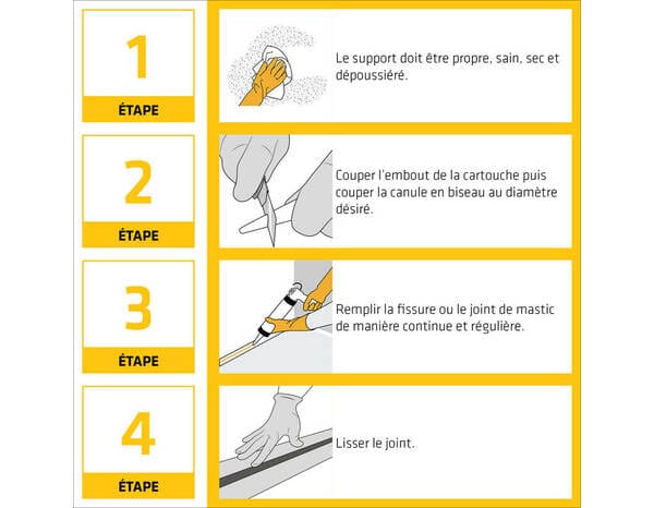 Mastic granuleux Sikaseal 186 effet crépi ton pierre - 300 ml - Sika - Brico Dépôt