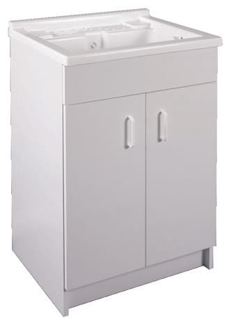 Bac à laver avec meuble blanc en résine 45x50 pour intérieur et extérieur  avec planche pour buanderie - Cdiscount Bricolage