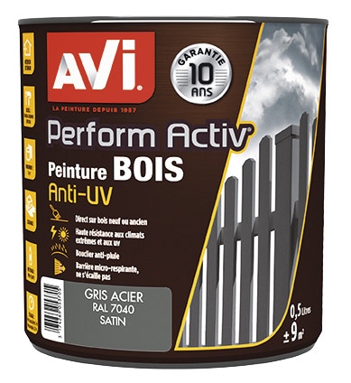 Bois satin avi ol5 gris acier gris acier 0,5 l - Avi - Brico Dépôt