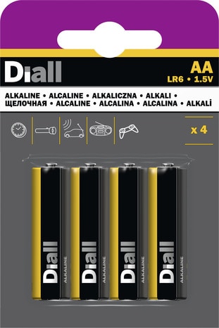 Pile alcaline AA (LR6) Diall, lot de 24