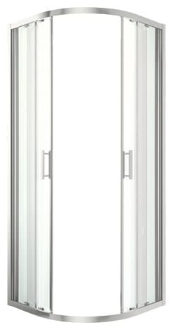 Porte de douche angle circulaire "Beloya" en verre transparent : H. 195 x l. 80 cm - GoodHome - Brico Dépôt